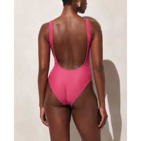 J.CREW NWT Swimsuit Women's sz18 Fuschia Pink Heritage One-Piece Scoop Back - Picture 8 of 13
